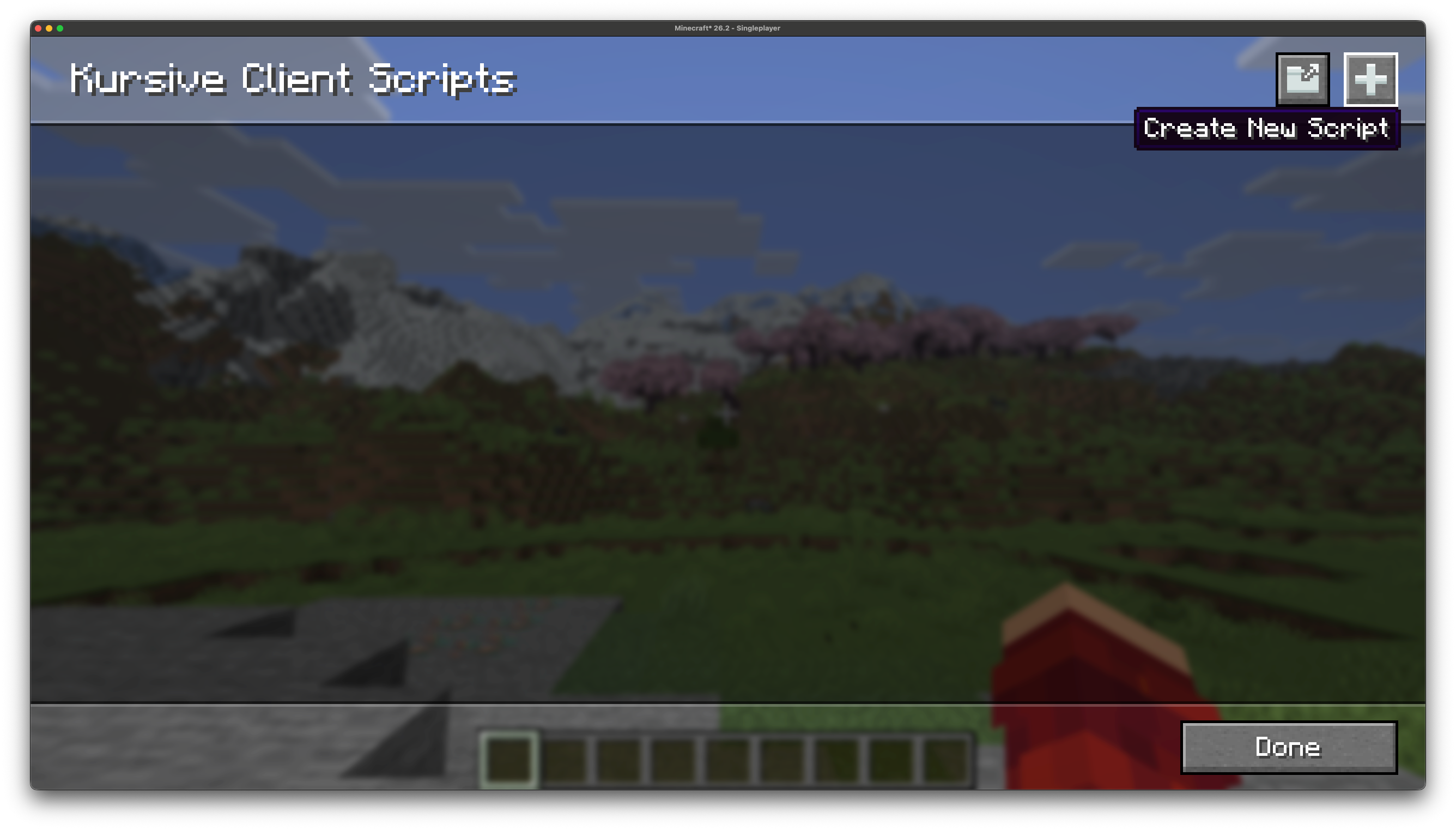 Create New Script Button