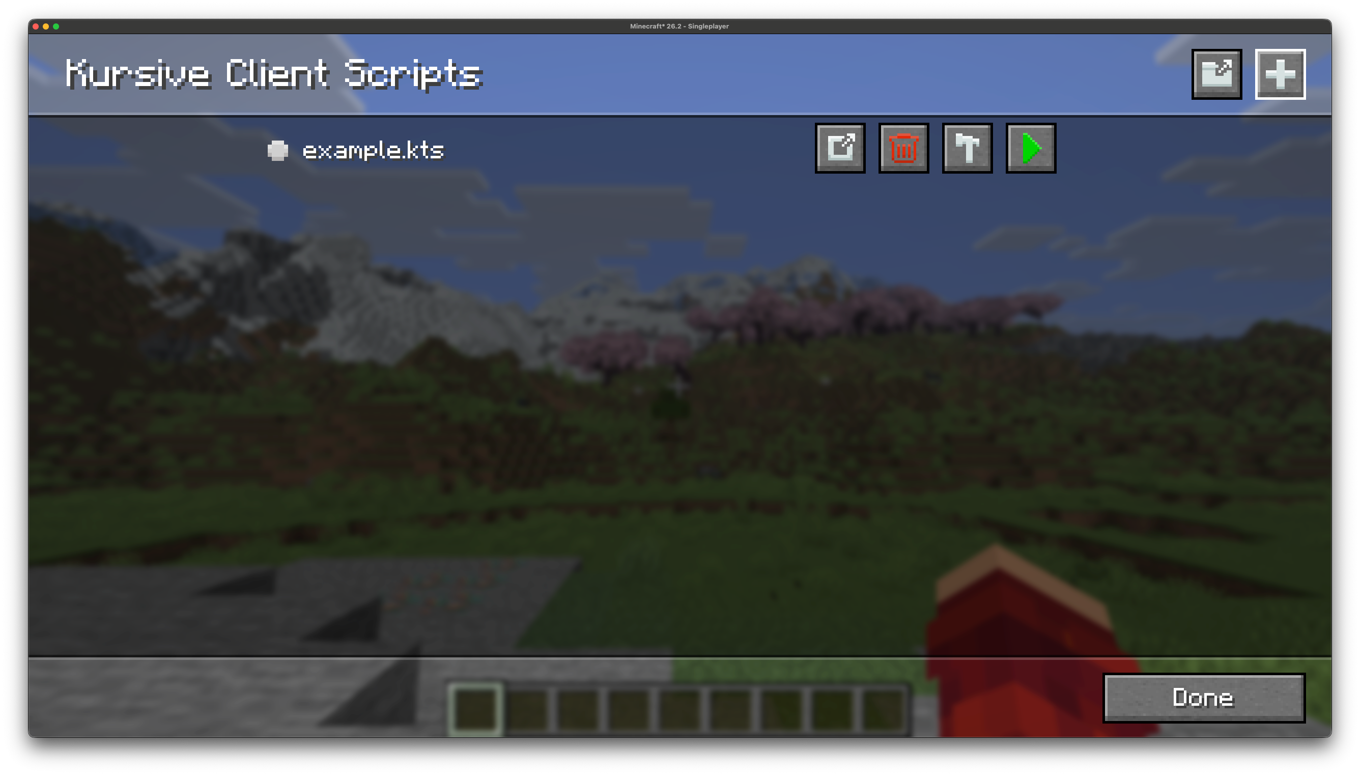 Newly Created Script