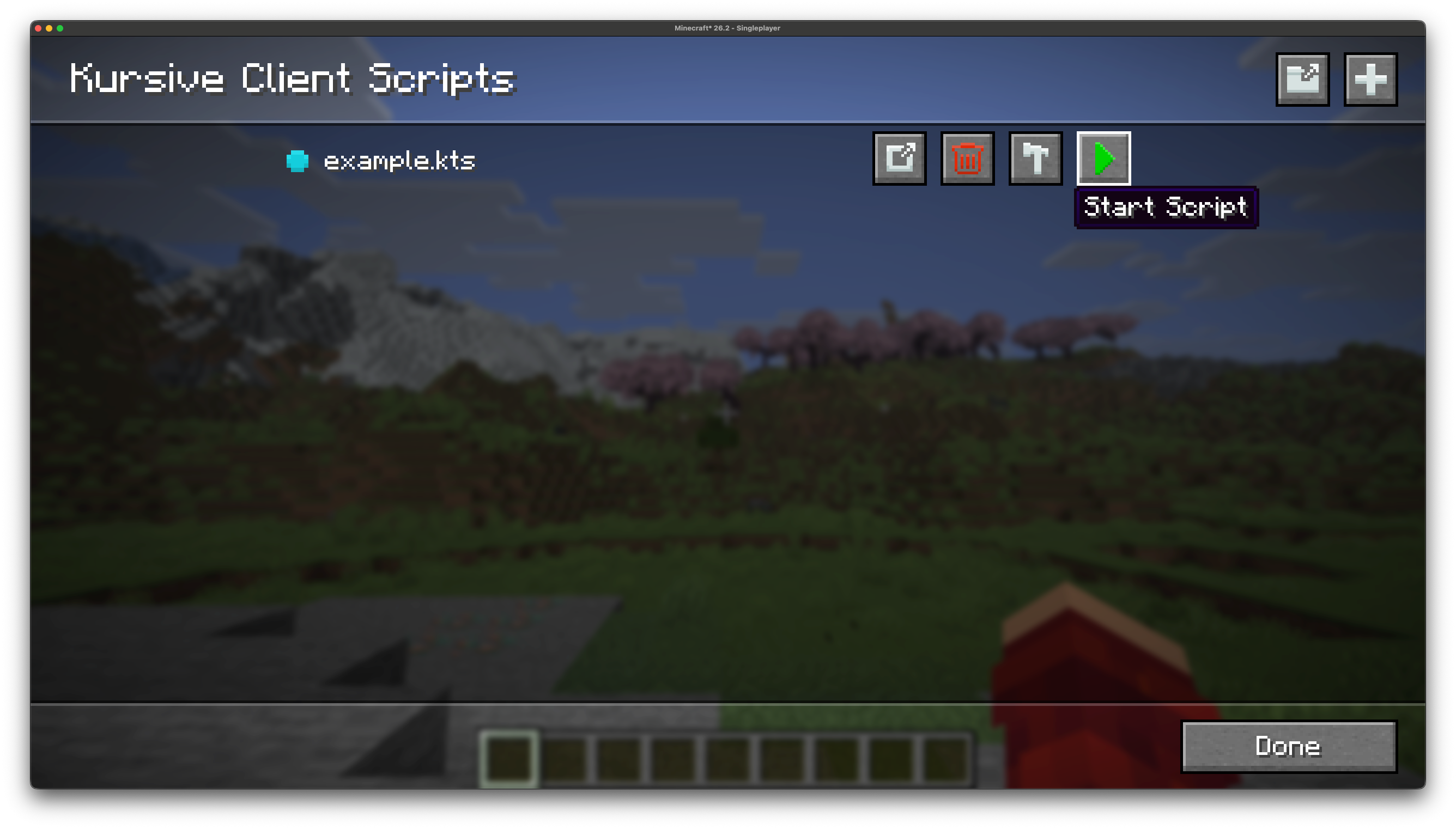 Start Script Button